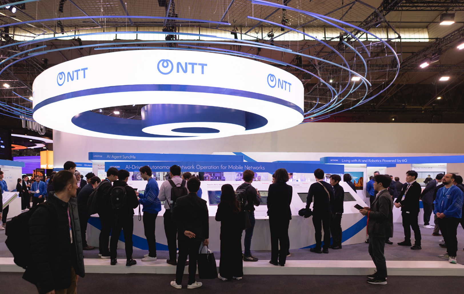 Demo area at NTT booth at MWC26